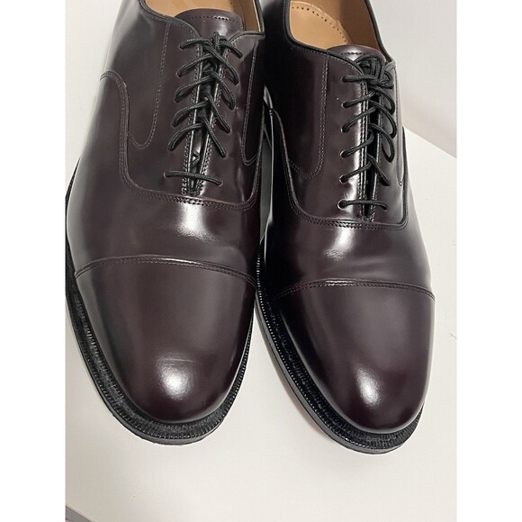 Johnston Murphy Optima Men's Melton Cap Toe Shoe 10 D Burgundy Calfskin 22-02985 - Picture 9 of 10